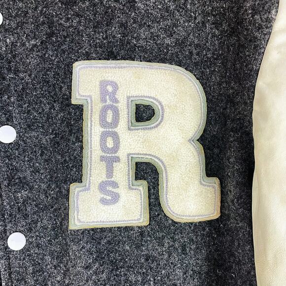 ROOTS 1986 Vintage Wool/Leather Varsity Letterman Jacket Canada Size XL 80s Vtg - Picture 2 of 14